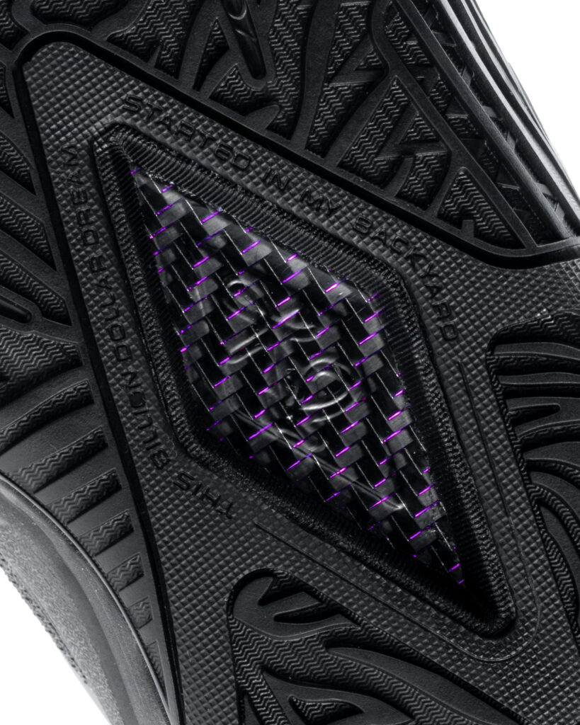 ANTA KAI 3 Triple Black Shadow Work heel embroidery in purple