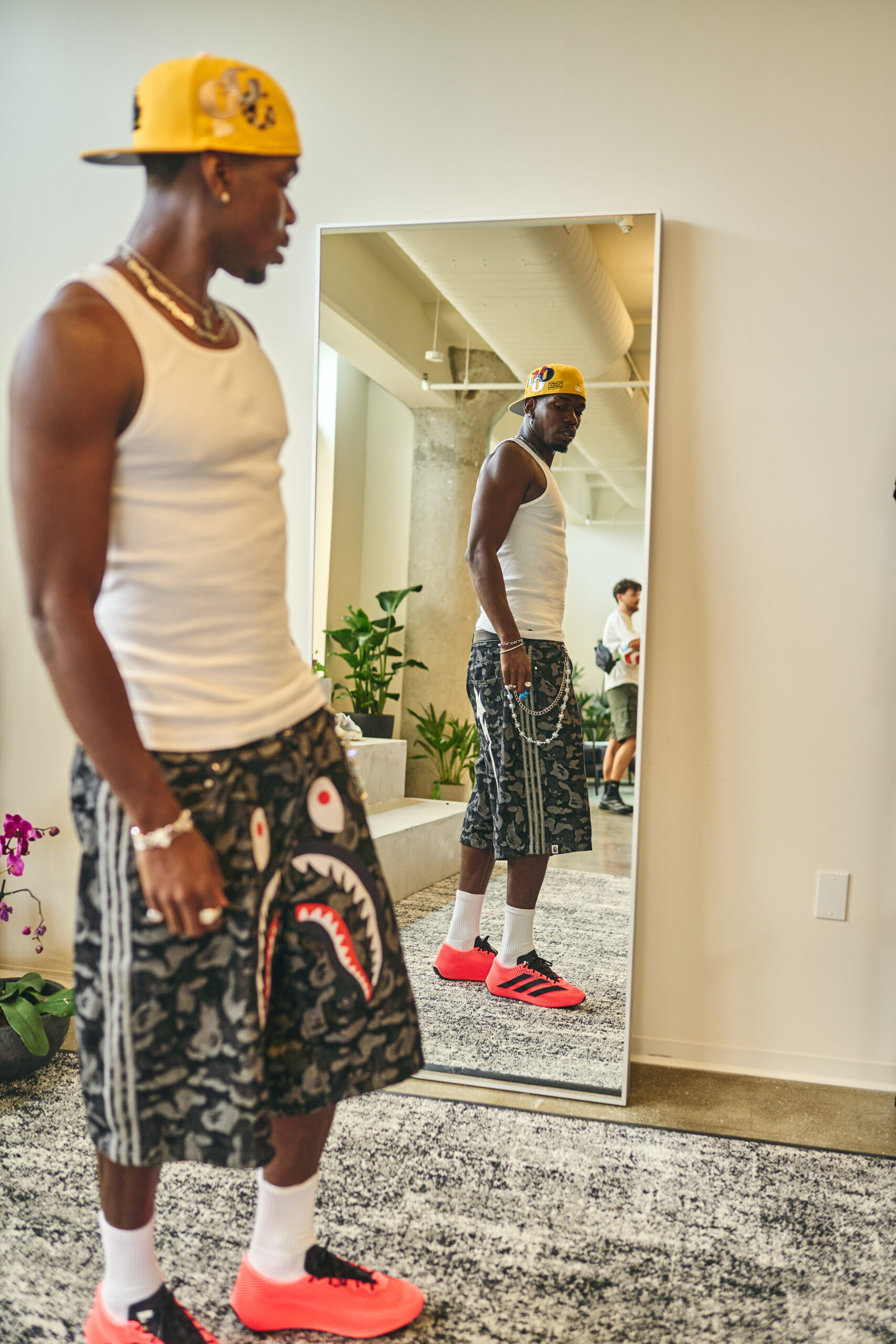 Paul Pogba in the adidas 3D-printed CLIMACOOL in Solar Turbo