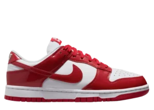 Nike Dunk Low SE Patent White University Red women's, style code IV5104-101