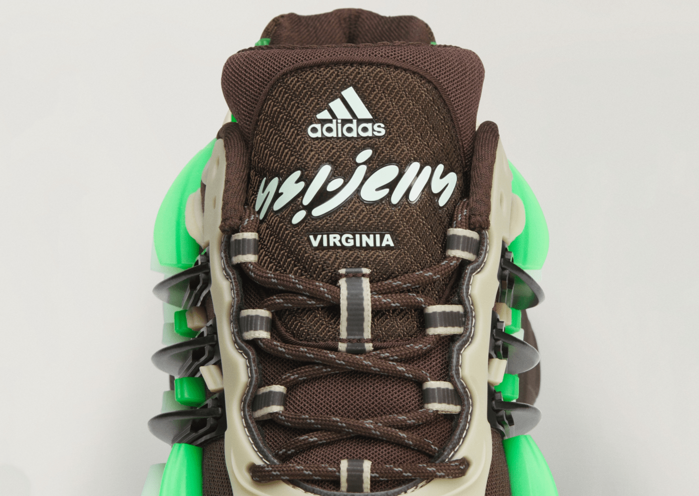Pharrell Williams x adidas Adistar Jellyfish Dark Brown Frozen Green, style code KK2888