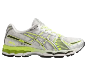 Albino and Preto x atmos x ASICS Gel-Kayano 12.1 White Green, style code 1203B227-100