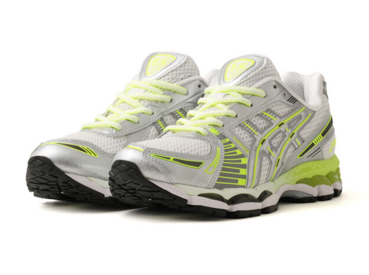 Albino and Preto x atmos x ASICS Gel-Kayano 12.1 White Green, style code 1203B227-100