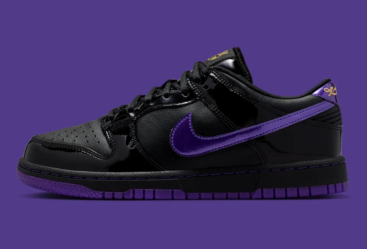 FC Barcelona x Nike Kobe Dunk Low Protro Black Field Purple, style code IV7508-001