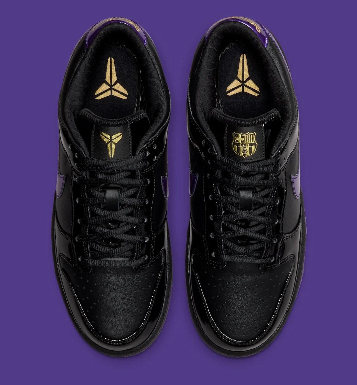 FC Barcelona x Nike Kobe Dunk Low Protro Black Field Purple, style code IV7508-001