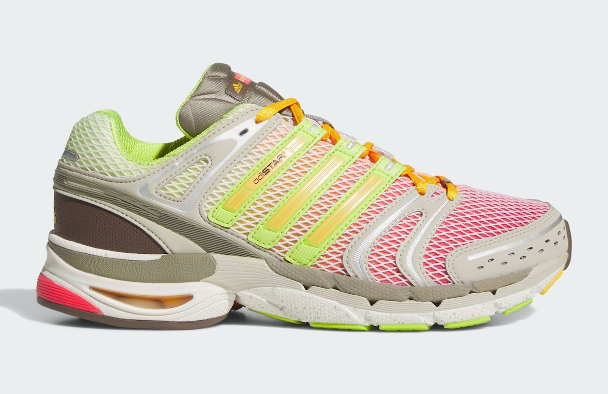Larry June x adidas Adistar Control 5 Citrus lateral view, KZ7294