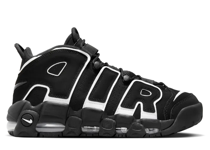 Nike Air More Uptempo Black White, style code FV2291-001