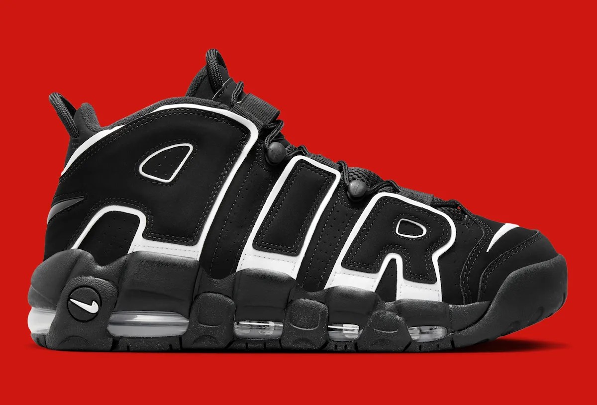 Nike Air More Uptempo Black White, style code FV2291-001