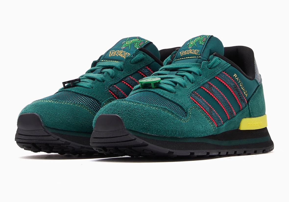 adidas ZX 500 Pokemon Rayquaza green suede, style code KI8189