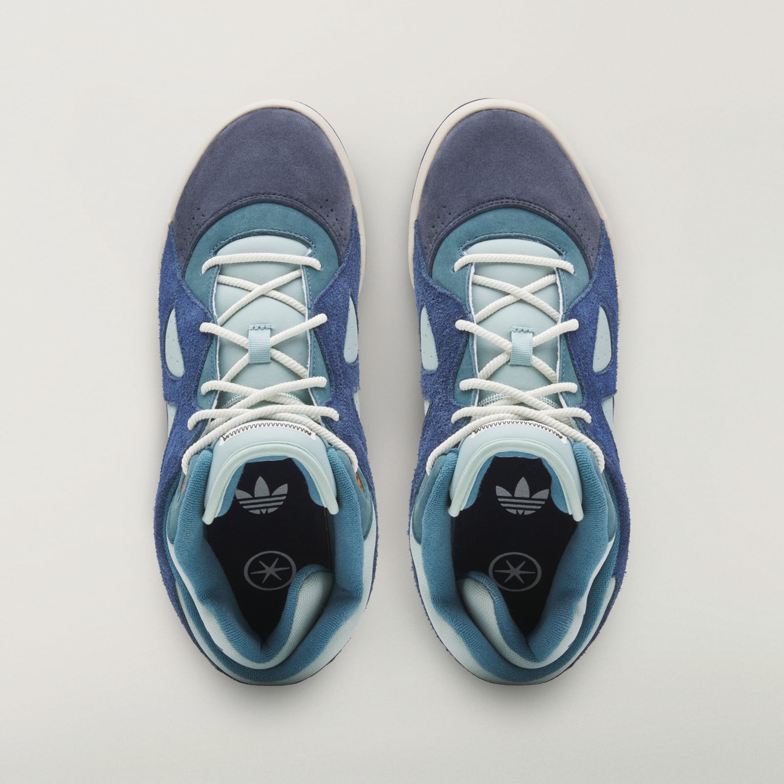 adidas BadBo 1.0 Night Navy seen from above with the six-point star on the sockliner