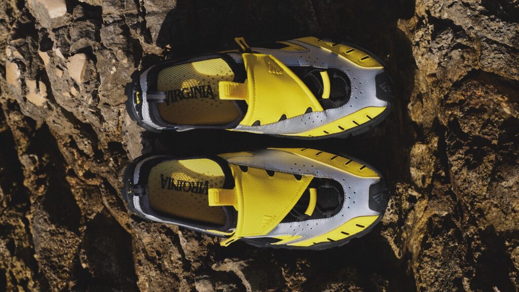 adidas Originals x Pharrell Williams VIRGINIA Watermoc rubber lug outsole and reflective webbing