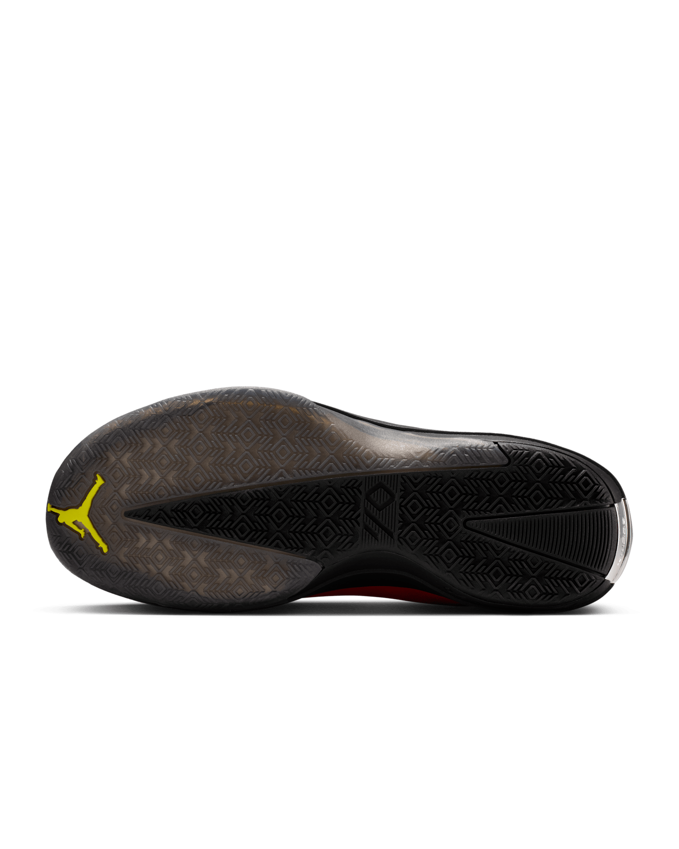 Air Jordan 40 14 translucent outsole with yellow Jumpman at the forefoot