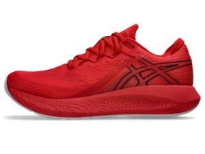 ASICS Bloomstride in Speed Red and Beniimo Purple with a lightweight woven upper and FF LUXE midsole