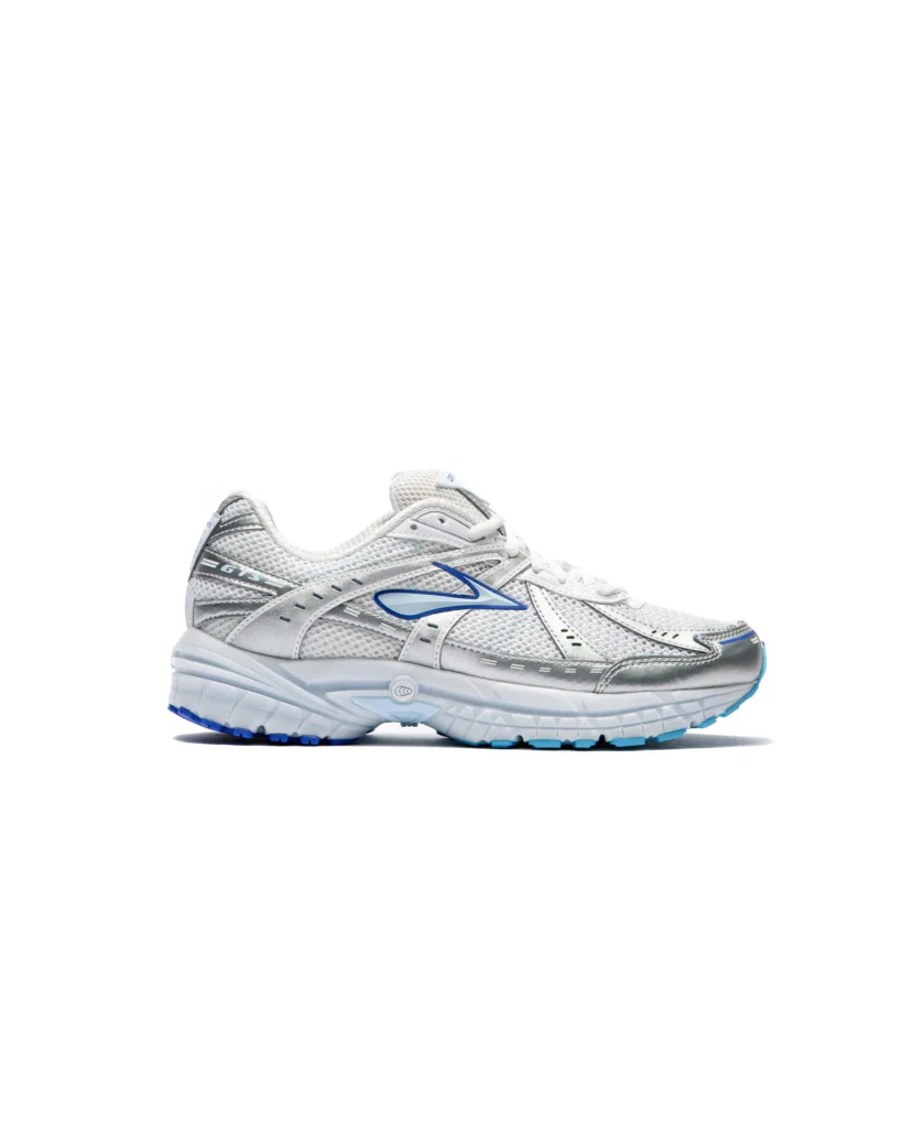 Brooks Adrenaline GTS 10 in White, Dazzling Blue and Breeze, style 100058-148