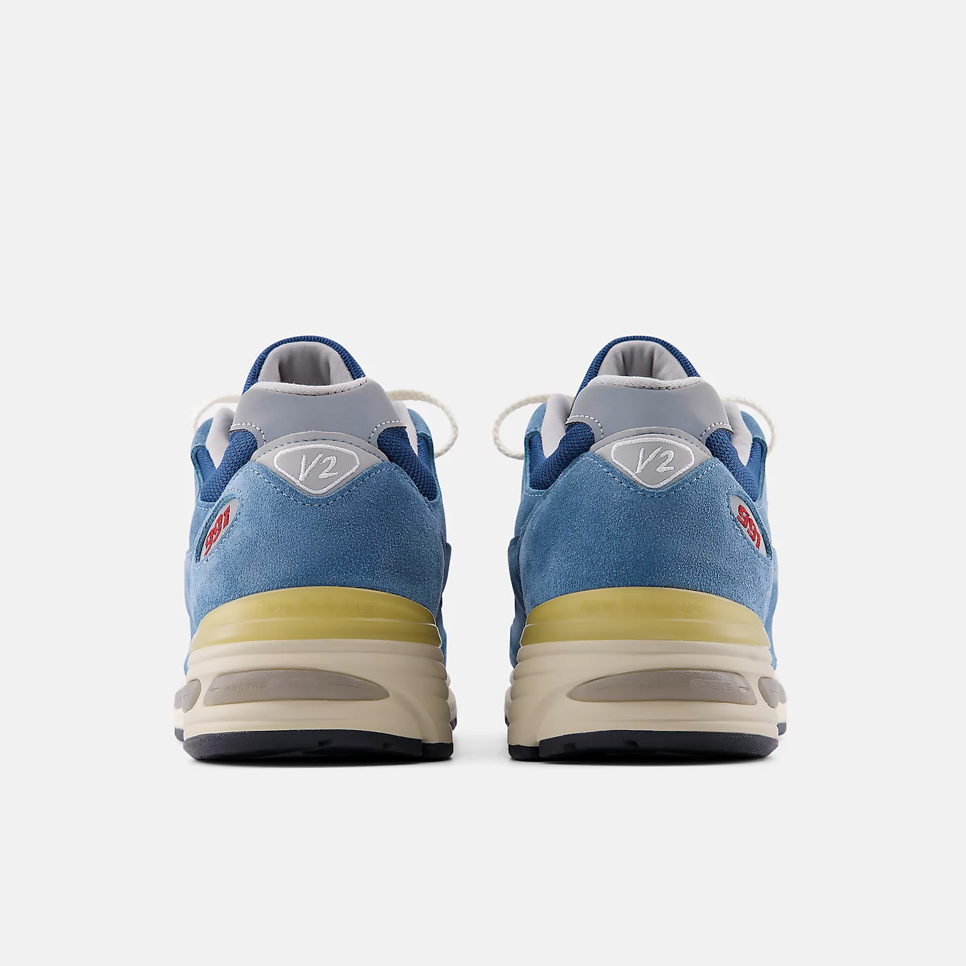 New Balance 991v2 Poseidon with aged cream midsole detailing