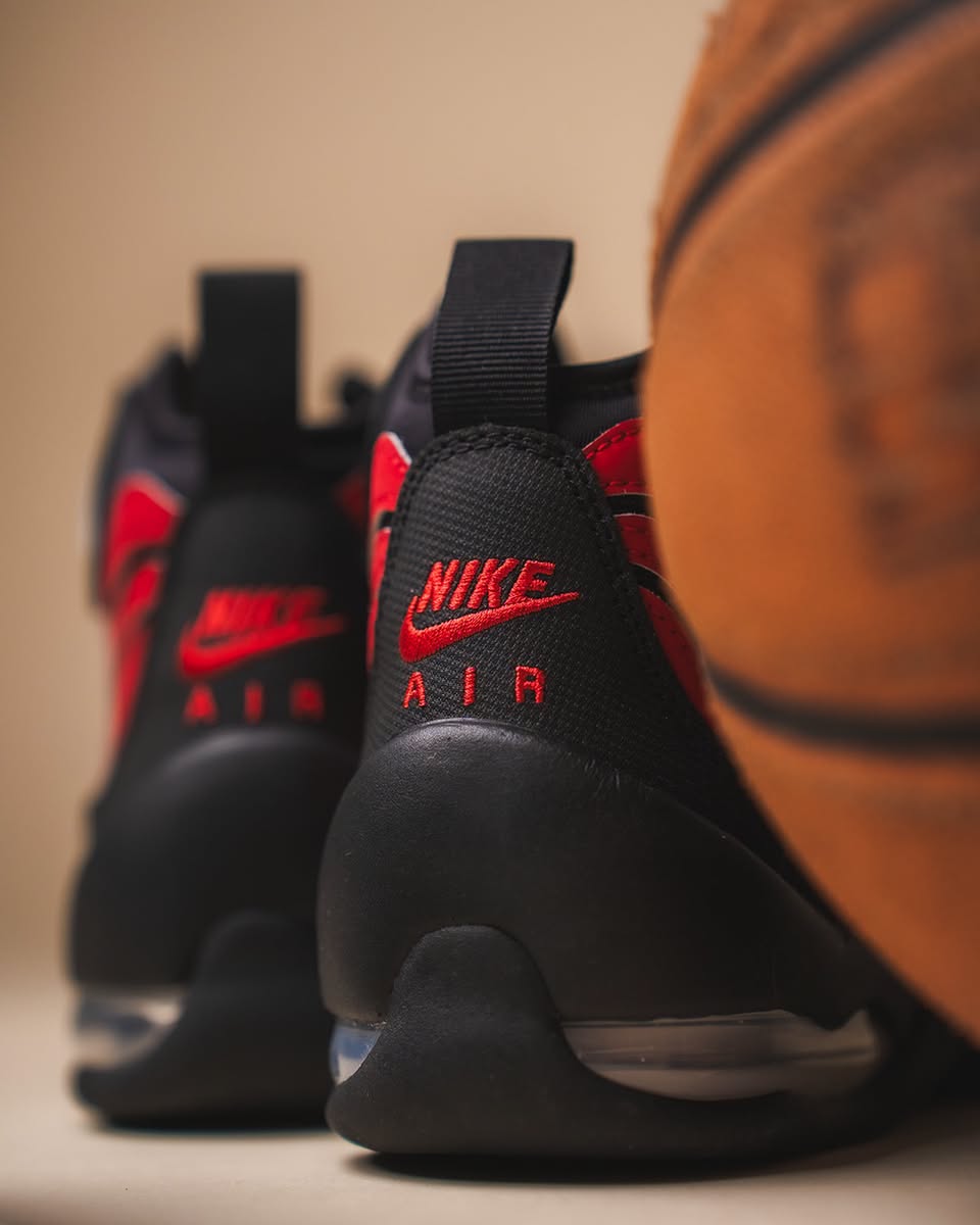 Nike Air Bakin High SP heel detail showing the NIKE AIR block lettering