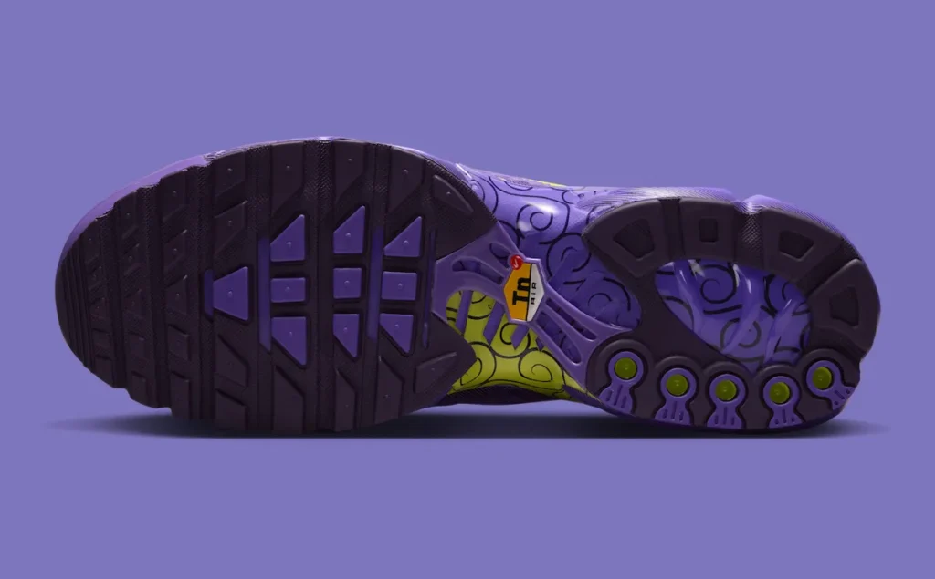 One Piece x Nike Air Max Plus Gomu Gomu, TPU cage and Tuned Air midsole