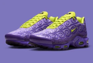 One Piece x Nike Air Max Plus Gomu Gomu, style IR0968-500, with a retooled upper built for the collection