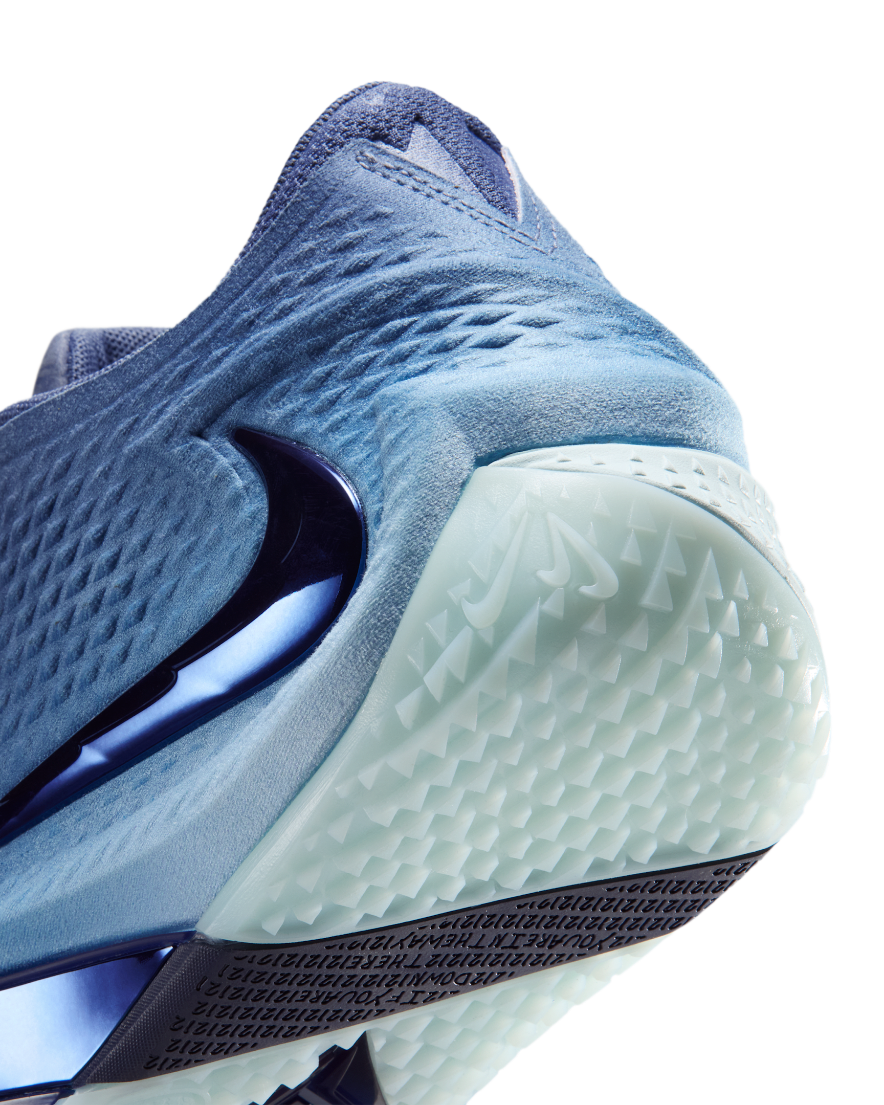 Nike Ja 4 Deep Water heel detail showing the JA-frame and pale midsole