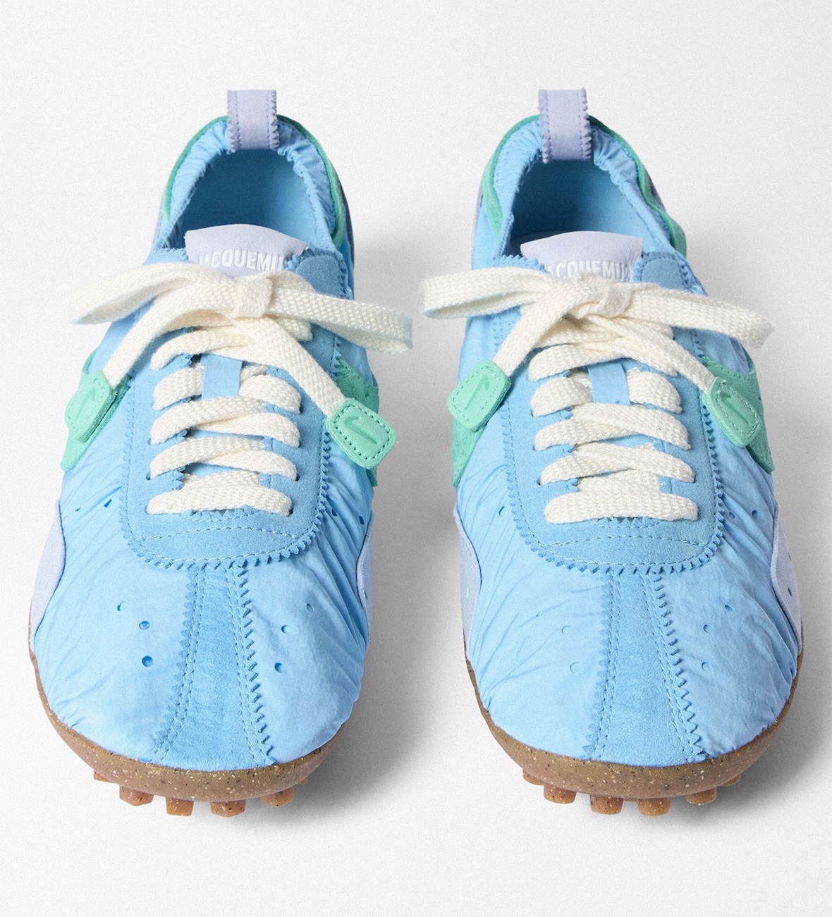 Jacquemus x Nike Moon Shoe Emerald Rise top down pair