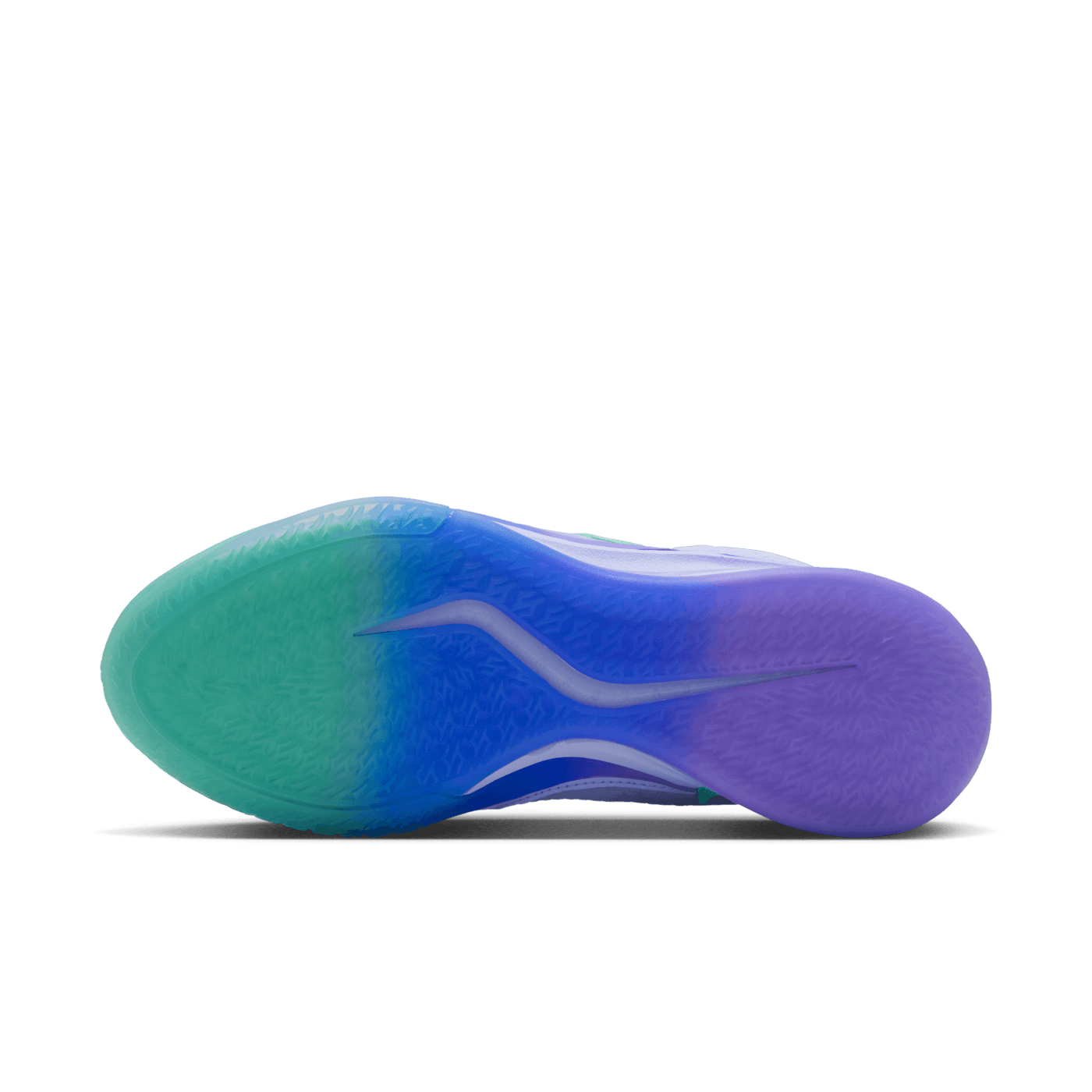 Medial side of the Nike Sabrina 4 Superstition showing the gradient S tongue logo on pale purple