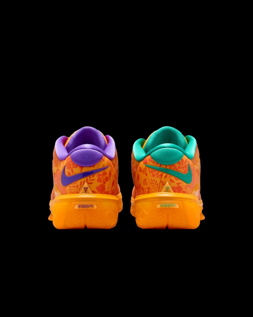 The Kobe 3 Low Splits "Mamba Eterno" Across Two Insoles, One Word per Shoe
